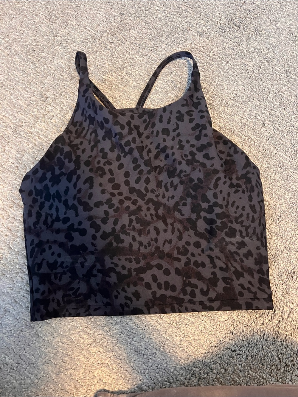 Old Navy Black Leopard-Print Cropped Cami